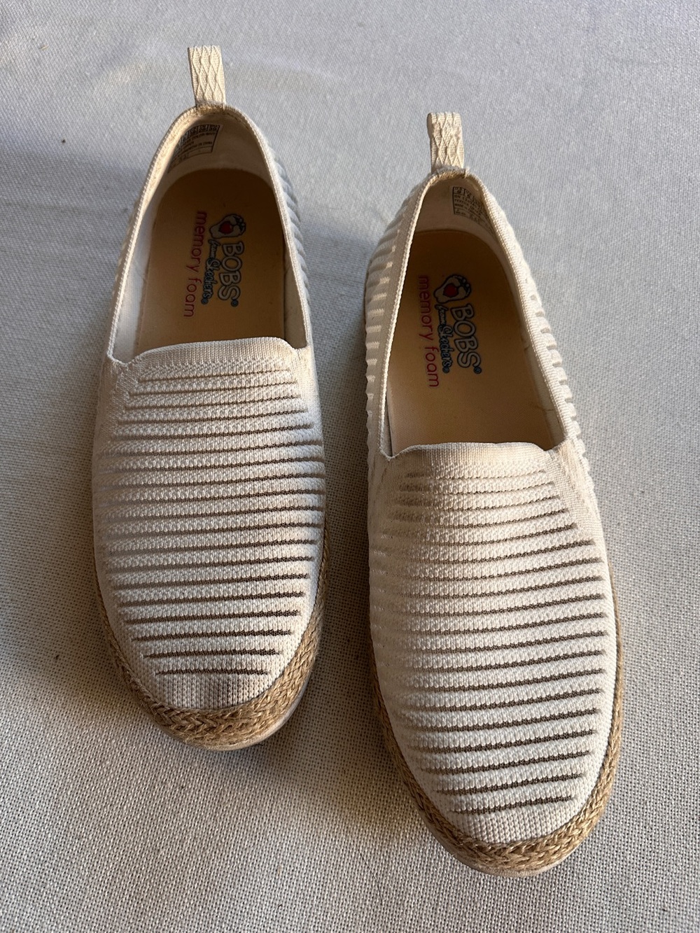 Skechers BOBS Flexpadrille 3.0 | Pastel Sky Slip-On Canvas Casual Sneakers 9 - Picture 2 of 6